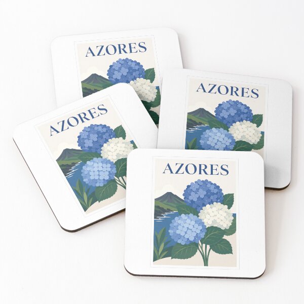 Item preview, Azores Blue Hydrangea Travel Poster designed and sold by Beyond Destinations.