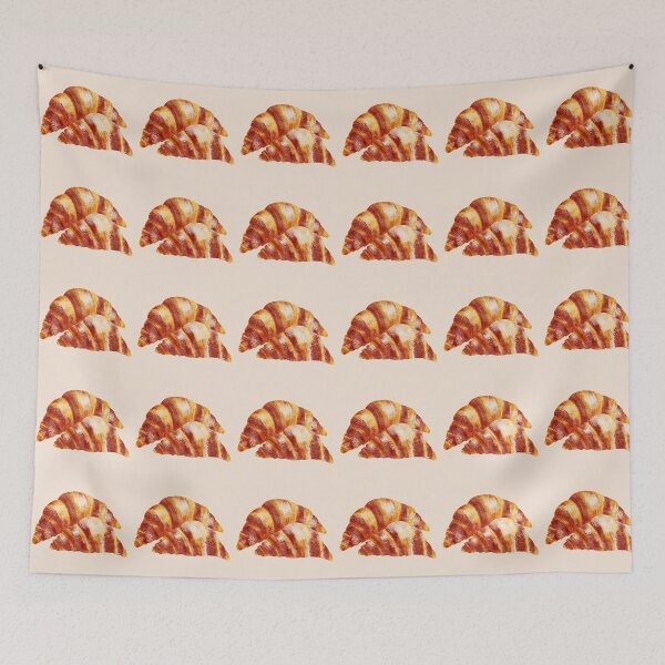 Item preview, Hand drawn watercolor croissant designed and sold by pinkyfish1010.