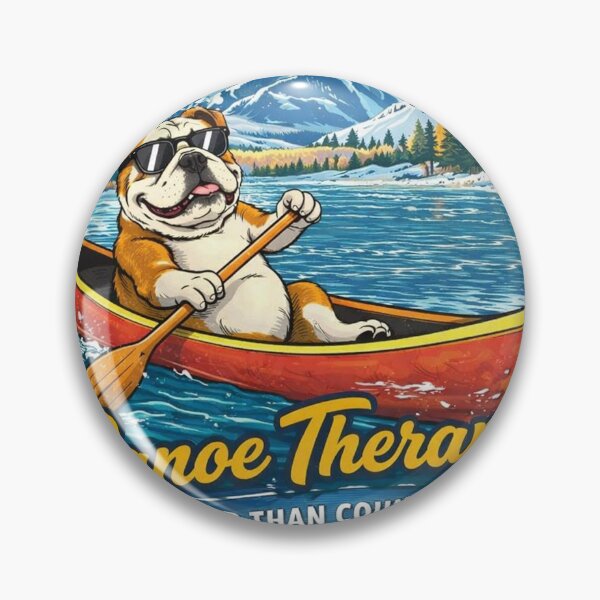 Item preview, Canoe Therapy Cheaper Than Counseling Bulldog Art designed and sold by francous03.
