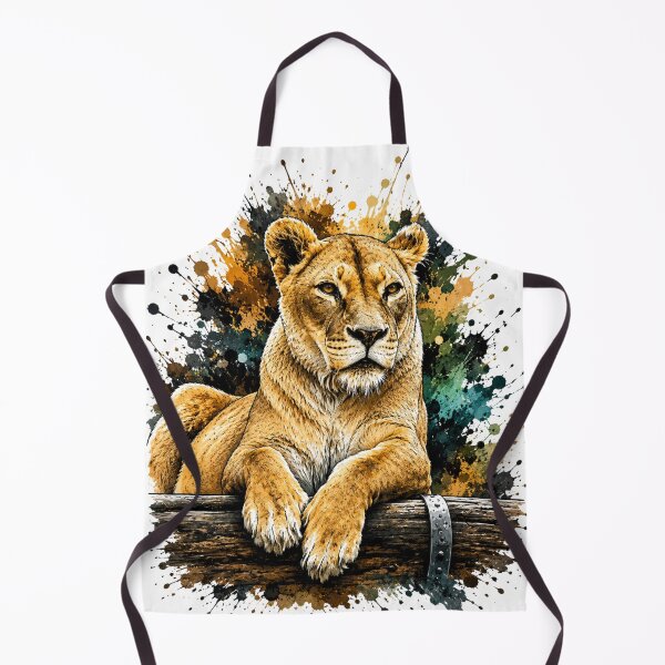 Item preview, Majesty of the Wilderness – Lioness in a powerful splash art style designed and sold by Peter Kaul.
