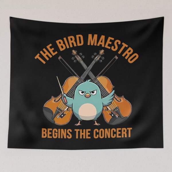 Item preview, Funny Angry Bird Violin Pun = Violin Quotes designed and sold by Art-Arcade6.