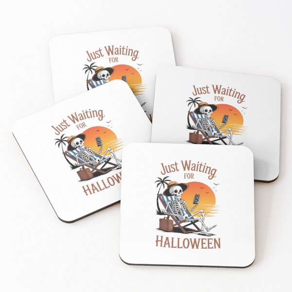 Item preview, Just Waiting for Halloween Skeleton Spooky Summer Vibe designed and sold by SapfireStuArt.