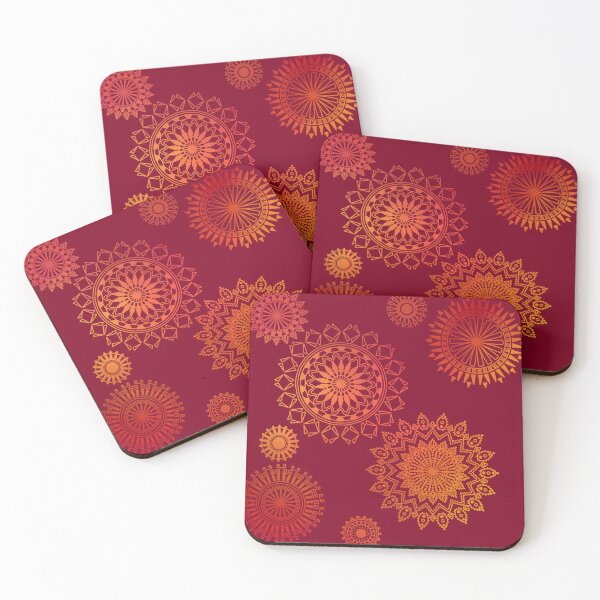 Item preview, Mandala Motifs in Warm Colors  designed and sold by JaygiesDesign.