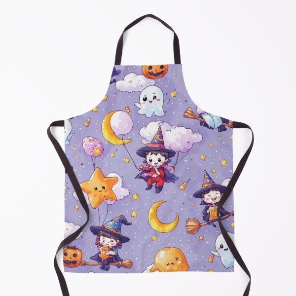 Item preview, Whimsical Pastel Witches and Moon Magic Purple Seamless Pattern designed and sold by dcohea.