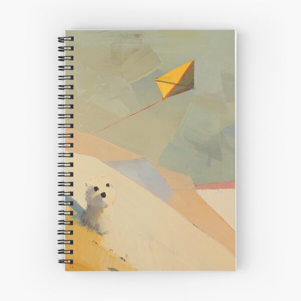 Item preview, Little Dog and Kite Art Print | Abstract Desert Landscape Painting | Minimalist Dog Wall Art designed and sold by ThingsCatsDo.