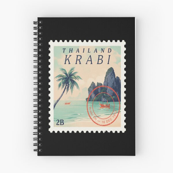 Item preview, Krabi Thailand Coastal Postage Stamp Travel Sticker designed and sold by stickercuffs.