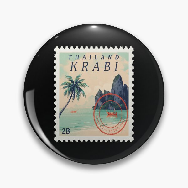 Item preview, Krabi Thailand Coastal Postage Stamp Travel Sticker designed and sold by stickercuffs.