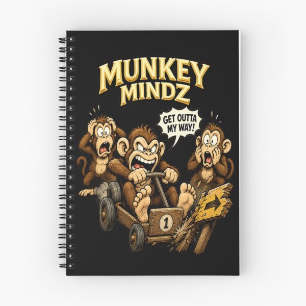 Item preview, Go‑Kart Racing Monkey – Munkey Mindz Cartoon Chaos Design designed and sold by HoodiePlanet.