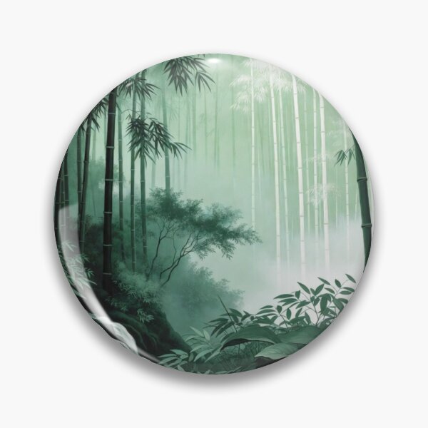 Item preview, Serene Misty Bamboo Forest Waterfall Zen Nature designed and sold by Nexus Space.