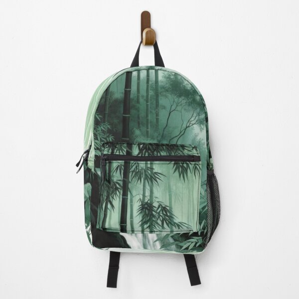 Item preview, Serene Misty Bamboo Forest Waterfall Zen Nature designed and sold by Nexus Space.