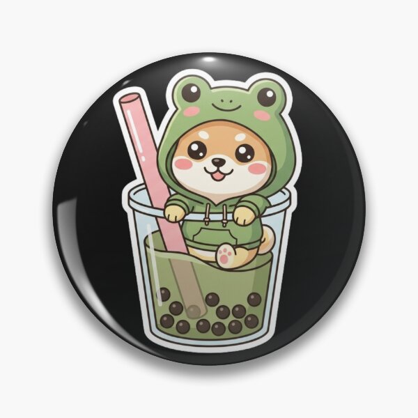 Item preview, Cute Kawaii Shiba Inu Frog Hoodie Matcha Boba designed and sold by MagsMarC.