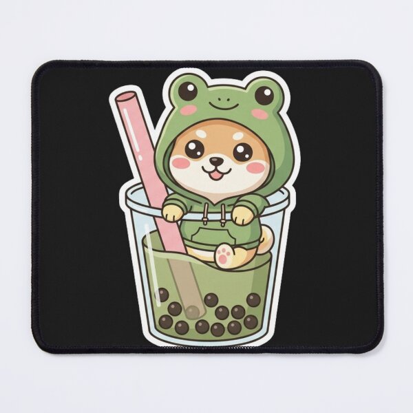 Item preview, Cute Kawaii Shiba Inu Frog Hoodie Matcha Boba designed and sold by MagsMarC.