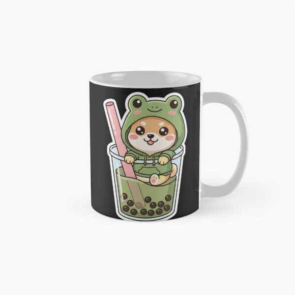 Item preview, Cute Kawaii Shiba Inu Frog Hoodie Matcha Boba designed and sold by MagsMarC.