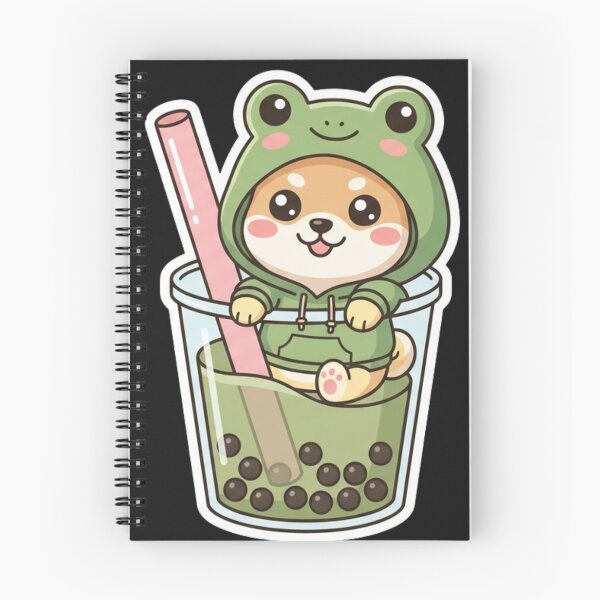 Item preview, Cute Kawaii Shiba Inu Frog Hoodie Matcha Boba designed and sold by MagsMarC.