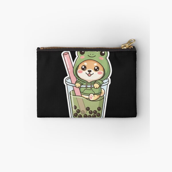 Item preview, Cute Kawaii Shiba Inu Frog Hoodie Matcha Boba designed and sold by MagsMarC.