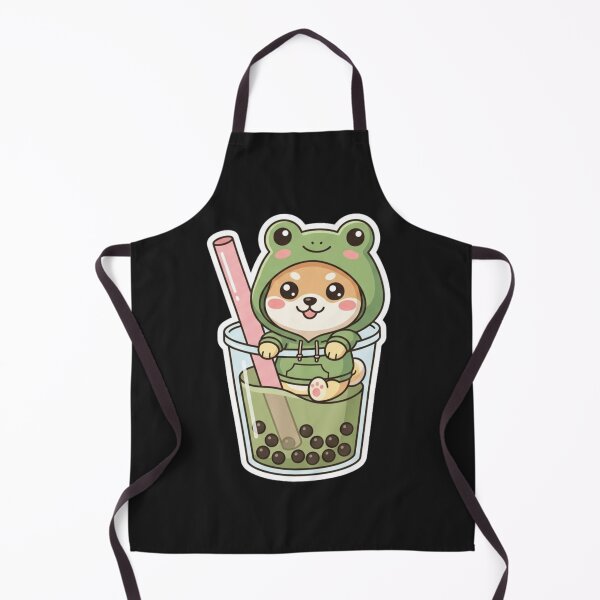 Item preview, Cute Kawaii Shiba Inu Frog Hoodie Matcha Boba designed and sold by MagsMarC.