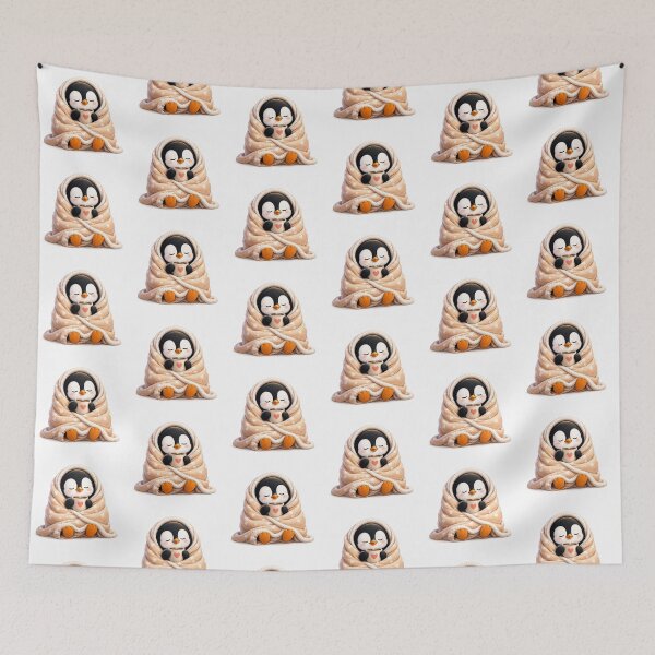 Item preview, Sleepy Penguin Burrito designed and sold by QuirkNest Studio .