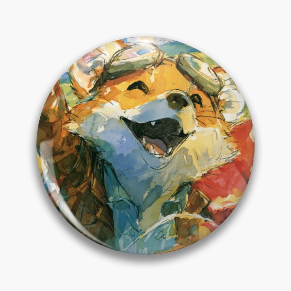 Item preview, Joyful Fox Pilot Biplane Celebration Watercolor Art designed and sold by UhuCriei .