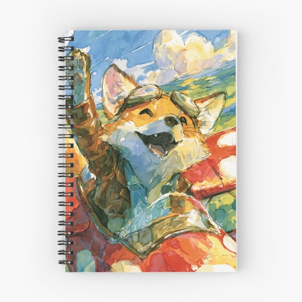 Item preview, Joyful Fox Pilot Biplane Celebration Watercolor Art designed and sold by UhuCriei .