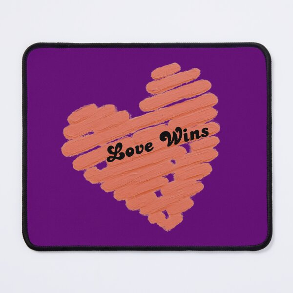 Item preview, Love Wins – Coral Hand Painted Heart Typography designed and sold by VariusDesigns.