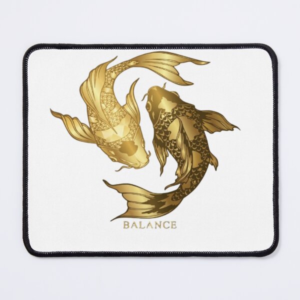 Item preview, Golden Koi Fish Yin-Yang – Elegant Balance Symbol Metallic Art designed and sold by RaresS.