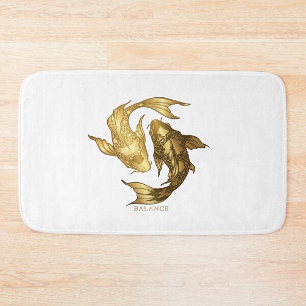 Item preview, Golden Koi Fish Yin-Yang – Elegant Balance Symbol Metallic Art designed and sold by RaresS.