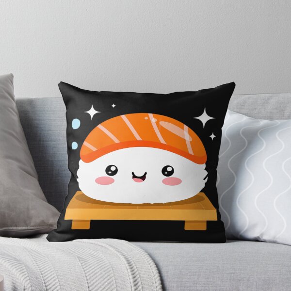 Aperçu de l'œuvre Personnage de sushi Nigiri au saumon kawaii joyeux créée et vendue par jo-e-basta.