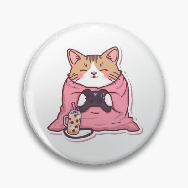 Item preview, Cozy Gamer Cat Sticker designed and sold by Stylestickers55.