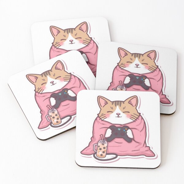 Item preview, Cozy Gamer Cat Sticker designed and sold by Stylestickers55.