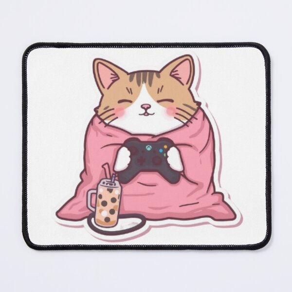 Item preview, Cozy Gamer Cat Sticker designed and sold by Stylestickers55.