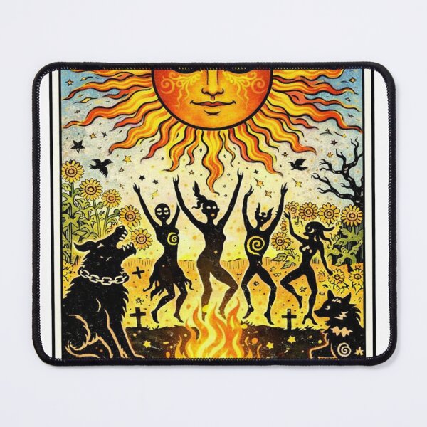 Item preview, The Sun Tarot Card XIX Occult Witchcraft Illustration designed and sold by francous03.