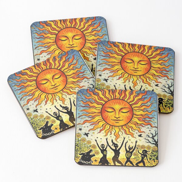 Item preview, The Sun Tarot Card XIX Occult Witchcraft Illustration designed and sold by francous03.