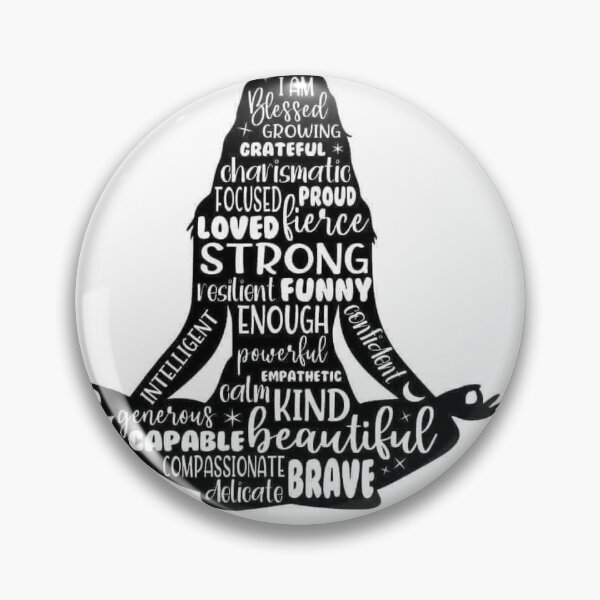 Item preview, ​Yoga Meditation Silhouette with Positive Affirmations Typography Art designed and sold by Hey! your search is end here.