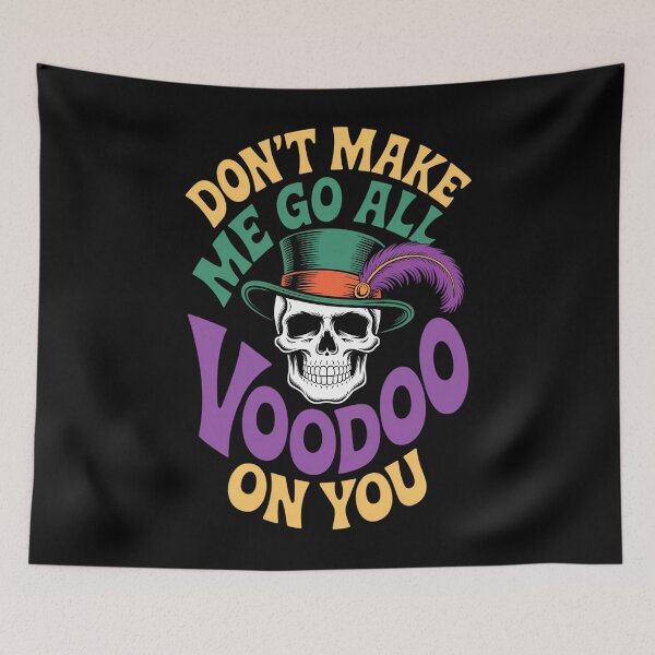 Item preview, Voodoo Quote - Witch Doctor Skull Mardi Gras Festival designed and sold by SapfireStuArt.