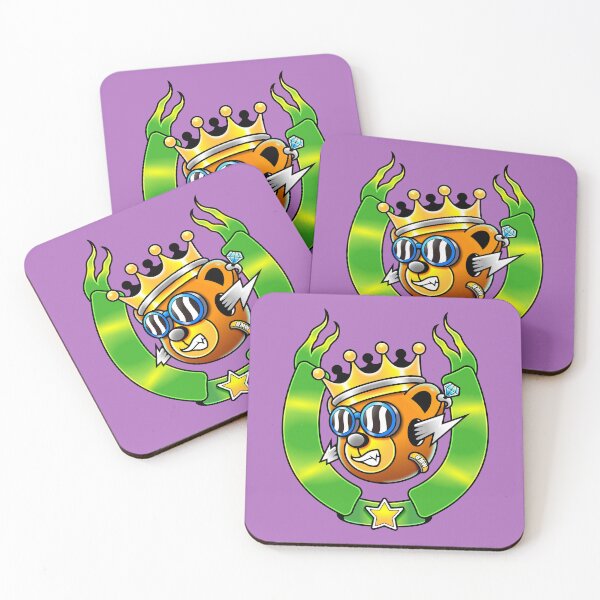 Item preview, Cool Cartoon King Bear Badge Illustration designed and sold by Lexkon Liu's art.
