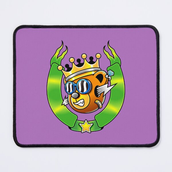 Item preview, Cool Cartoon King Bear Badge Illustration designed and sold by Lexkon Liu's art.