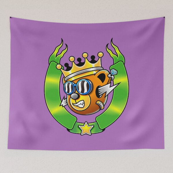 Item preview, Cool Cartoon King Bear Badge Illustration designed and sold by Lexkon Liu's art.
