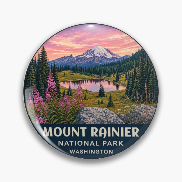 Item preview, Mount Rainier National Park Retro Design designed and sold by Gideon Emmerich.