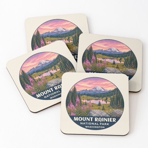 Item preview, Mount Rainier National Park Retro Design designed and sold by Gideon Emmerich.