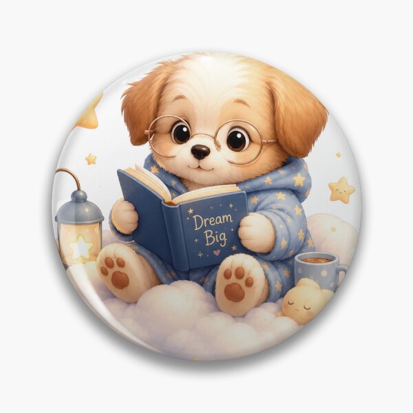 Item preview, Cloud Reader Pup designed and sold by QuirkNest Studio .