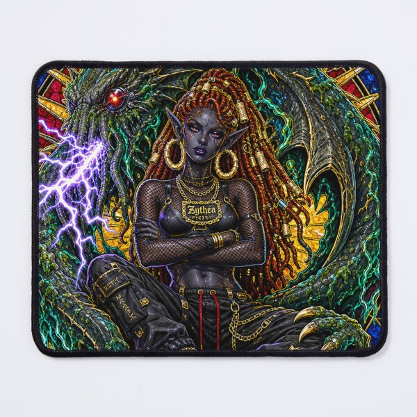 Item preview, Dark Elf Shaman Stained Glass designed and sold by Ramases-Merch.