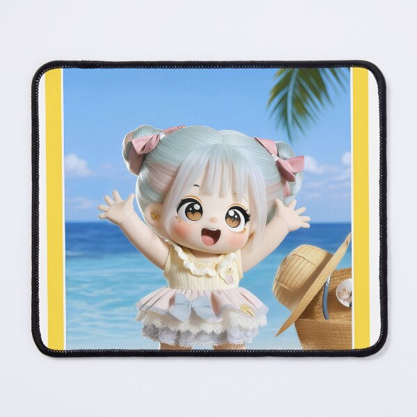 Item preview, Joyful Beach Day Cute Pastel Doll designed and sold by Nicole_83.