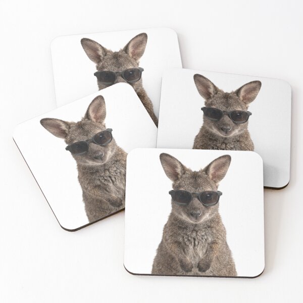 Item preview, Cute Baby Wallaby Wearing Sunglasses Funny designed and sold by RareLavender.