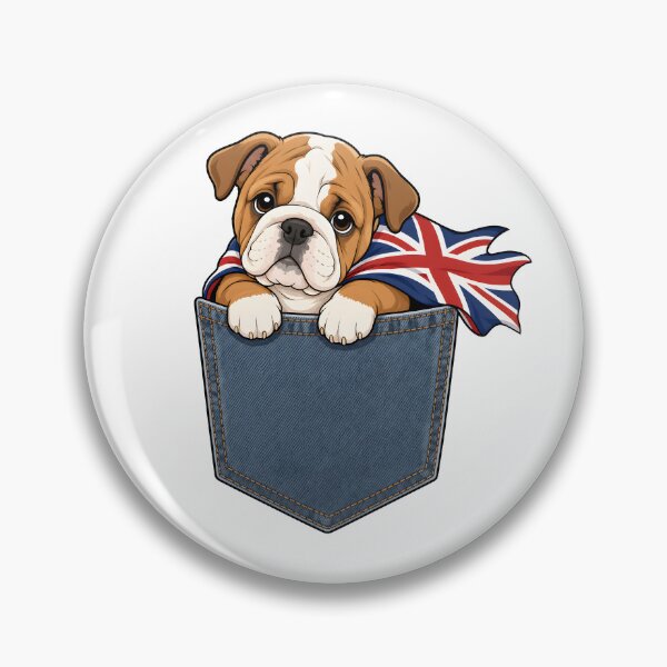 Item preview, Cute Bulldog Pocket Hero UK designed and sold by puredevn.