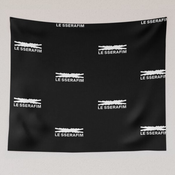 Item preview, LE SSERAFIM Classic White Minimalist Logo K-Pop Fan Merchandise designed and sold by moamaxshop.