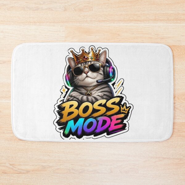 Item preview, Boss Mode Kitty Gaming Sticker designed and sold by Stylestickers55.