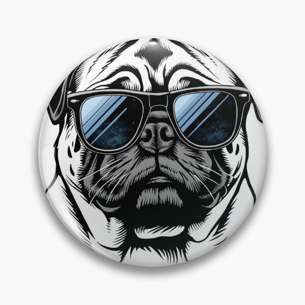 Item preview, Pug Dog Wearing Sunglasses Graphic designed and sold by SeaburyPrints.