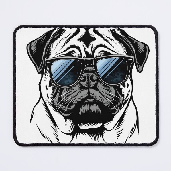 Item preview, Pug Dog Wearing Sunglasses Graphic designed and sold by SeaburyPrints.