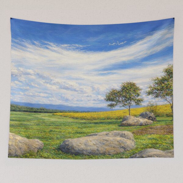 Item preview, Serene Spring Meadow and Golden Fields Landscape designed and sold by Ins-by-NP.