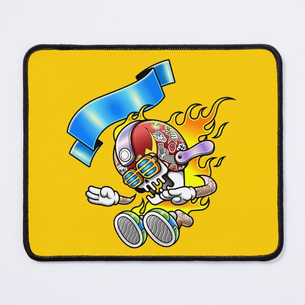 Item preview, Cool Flame Racing Skull Cartoon Character designed and sold by Lexkon Liu's art.